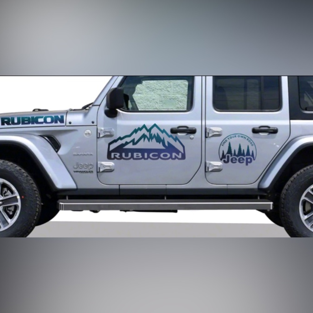 Jeep Rubicon CARBON FIBER IRIDESCENT COLOR CHANGING DECAL 2 Pack 3in x 24 inch